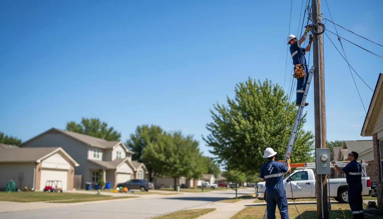 Residential electrician providing installation services in Wesley, ME
